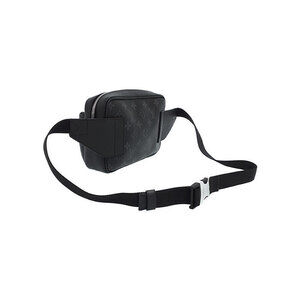 Louis Vuitton Rama Body Outdoor Black Bum Bag Leather Taiga